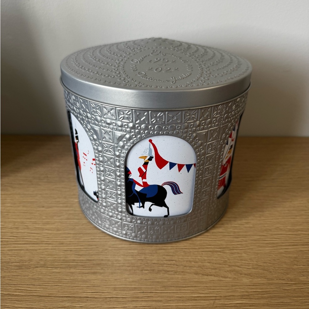 Marks & Spencer Silver Round Biscuit Tin
